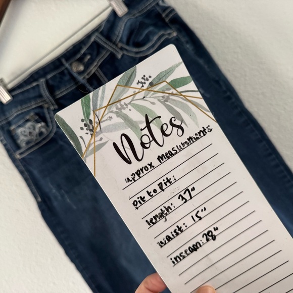 Denim Embroidered Bootcut Unique Paisley Sequin Flashy Sound Girl Size 9 Western - Picture 14 of 16